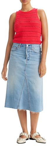 Levi's Mujer High Rise A-Line Decon, Falda, Azul (Secret Secret), 24W