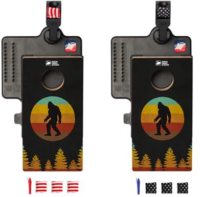 ACA American Cornhole Association Tisch-Mini-Cornhole-Spielset Retro Sasquatch
