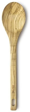 IBILI - Cuchara Oliva de 30 cm - Madera de Olivo con Revestimiento de Aceite