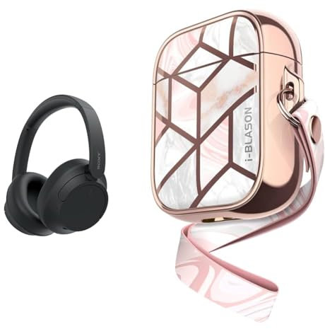 Sony WH-CH720N Noise Cancelling Wireless Bluetooth Headphones & i-Blason Cosmo Series Case Designed for Airpods 2nd Generation/1st Generation