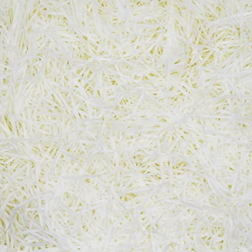 Mamiddle Papier Déchiqueté Raffia 50g - Remplissage Cadeaux Écologique pour Paniers, Boîtes Cadeaux et Décoration de Fête (Beige)