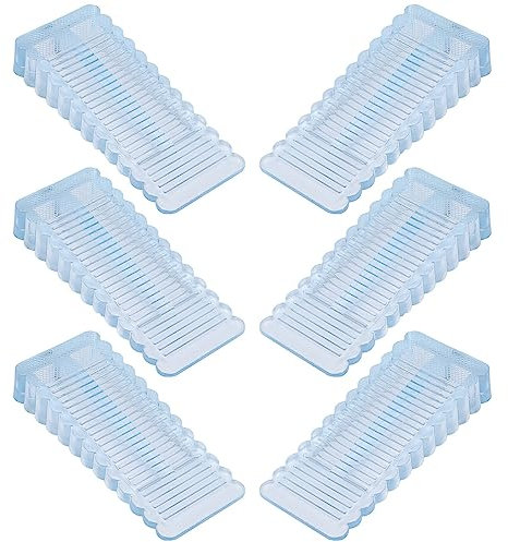 6 Pièces Cale Porte Caoutchouc Souple, Bloc Porte Cale Porte Sol, hauteur réglable antidérapante anti-rayures Bloque Porte,Portes et Fenêtres intérieures bureau à domicile arret de porte-Transparent