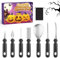YAVOCOS Halloween Kürbis Schnitzset - 7 Stück Kürbis Schnitzmesser Set Professionelle Schnitzwerkzeug Kürbis mit Aufbewahrungstasche Edelstahl Kürbisschnitzwerkzeuge für Halloween Dekoration DIY