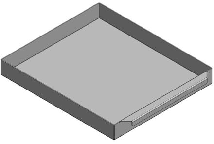 Aschekasten - Passend für Wamsler Kaminöfen inkl. Modellübersicht - Aschkasten aus verzinktem Stahlblech - feuerfest & hitzebeständig - Aschekästen Stahl [397x345x47 mm]