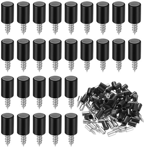 50 Regalbodenträger Ø7.3mm, Selbstschneidende Schrauben Einlegeboden Halter, Regalbodenhalter, Regalhalterung für Bücherregal Möbel Schrankboden Halter, (schwarz)