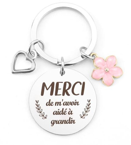 coTaSiEY Cadeau Maitresse D'école, Merci Maitresse Maitre Atsem Professeur Porte Clef D'école fin D'année Noel Cadeau Maman Mere Mère Mami Cadeaux