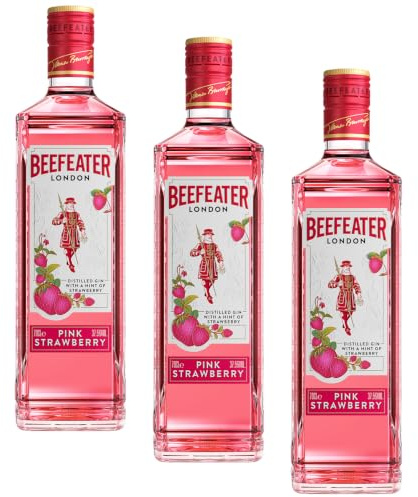 Beefeater Pink Strawberry Flavoured Gin, 70 cl (Pack of 3)