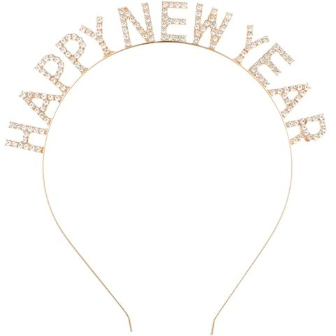 Haarreif Silvester Happy New Year Haarreif Silvester Kopfschmuck Silvester Haarschmuck 2025 Stirnband Gold Silvester Haarreif Silvester Foto Requisiten Neujahr Dekoration Zubehör Für New Year