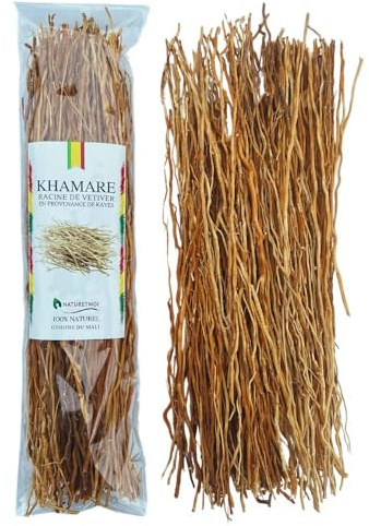 Khamaré de Kayes - Racines de Vétiver - Tiges de Khamaré de Kayes, Gongoli | Hygiène intime, règles douloureuses | Pour tisane, Infusion | Produit 100% naturel récolté au Mali