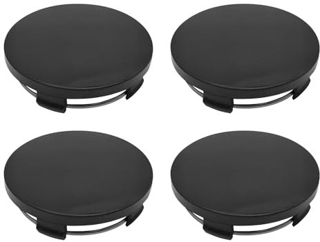 4 Stück Nabendeckel 60mm, Universal Radnabenkappen aus Hochwertiges ABS, Radnabenabdeckung Polierte Oberfläche, Schwarz Felgenkappen Ersetzen Auto Zubehör