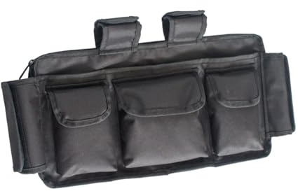 Amagogo Rollstuhl-Seitentasche, Rollstuhl-Armlehnentasche mit Riemen, Oxford-Stoff, mehrere Taschen, große Kapazität, Tasche für Erwachsene