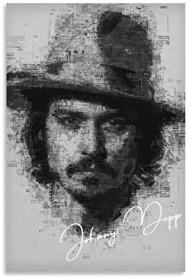 JINLIMAO Druck Auf Leinwand 60 * 90CM Senza Cornice Johnny Depp Poster decorativi del soggiorno