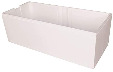 Calmwaters® Wannenträger 170 x 75 cm Modern Select, Passend für Rechteck-Badewanne 170x75 cm, Styroporträger, Schall- und wärmedämmend, Direkt verfliesbar, Badewannenträger in Weiß, 03AX4970