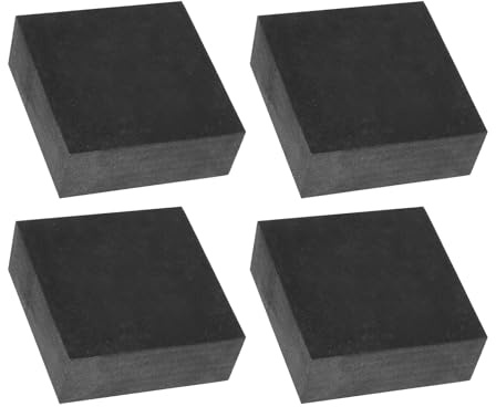 PATIKIL Gummifüße Aus Vollgummi 4 Stück 80mm x 30mm Dicke Gummischeiben Vielseitige Dichtungsunterlage Lagerbuchsen Abstandshalter Für HVAC Kompressor Klimaanlage Schwarz