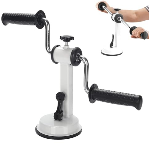 Armtrainer für Physiotherapie, Mini Heimtrainer | Armdrücken Trainer Exerciser, Tragbare Armrotations Trainingsgerät Hometrainer, Einstellbarer Widerstand