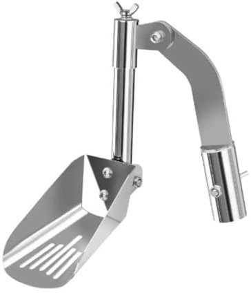 Paletta in alluminio per la pulizia delle grondaie, 12 cm, con adattatore angolare, pala angolare antiruggine per case a schiera, fossati da giardino e drenaggio della villa