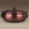 Faitout en cuivre avec couvercle, marmite traditionnelle et casserole à ramen pour cuisinière et plaques à induction, usage domestique et extérieur (taille : 32 cm)