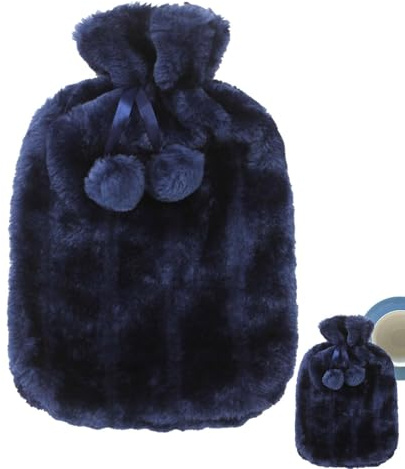 2 Liter weicher Kunstplüsch-Wärmflaschenbezug, Wärmflaschen-Gummiüberzüge, Winterwärmer-Bezüge, für Frauen und Kinder (nur Bezugshülsen), 6–8 Stunden, um warm zu halten