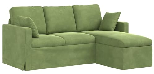 vidaXL Sofa Hellgrün 178 x 134 x 80 cm Samt