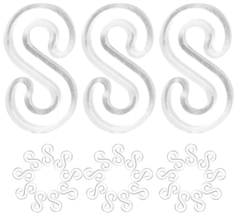 FOMIYES 1000 Stück Kunststoff S-clips Transparent Multifunktionale Gummiband Verbindungsstücke Armband Accessoire für Webstuhl Selbstgemacht Langlebig und Handlich