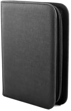 Sammelkarten Album Tragbares Sammelkarten Album Karten Aufbewahrung Buch Schwarz 4 Taschen 20 Seiten Wasserdicht für Speichern Fotos Karten Sammelkarten Ausweise