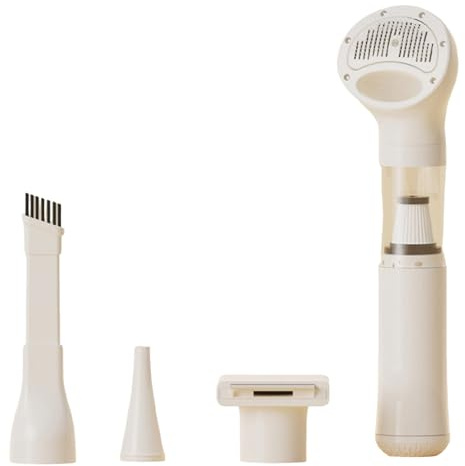 4200Pa Pet Grooming Kit with Vacuum, 3-in-1 Cordless Dog Grooming Set with Brush and Blower, Portable Handheld Hoovers for Pet Hair, Rechargeable Deshedding and Drying Tool for Home Use