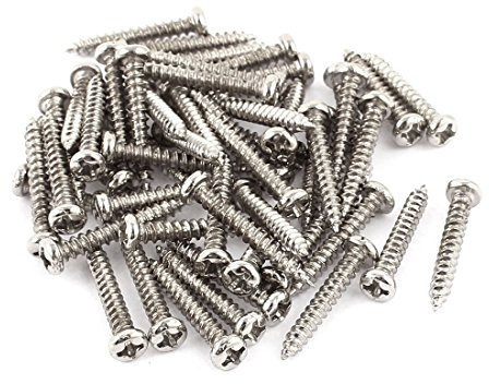sourcing map 50pcs M3 x 20mm Stainless Steel Cross pan Head Self Tapping Screws Bolts