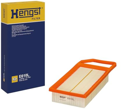 HENGST - Luftfilter E610L - Luft-Filtereinsatz für KFZ | Hochwertiger Motorluftfilter für Otto- oder Dieselmotor - Schutz für Motoren - Wasserbeständig
