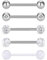 Vcmart Zungenpiercing, 16 mm, 14 g, Edelstahl, Metall, Barbells, Herz, Stern, Zungenpiercing, Schmuck, Edelstahl