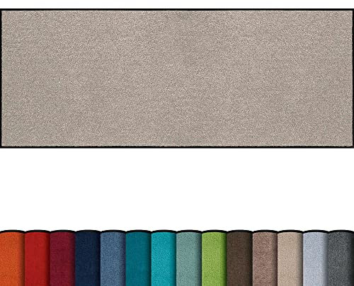 Erwin Müller Fußmatte Mainz, Schmutzfangmatte, Sauberlaufmatte uni sand Größe 80x200 cm - rutschfest, pflegeleicht, für Fußbodenheizung geeignet (weitere Farben, Größen)