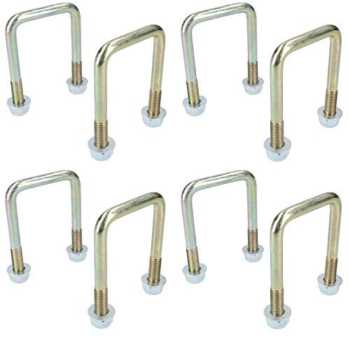 8 Pack M10 50mm x 80mm U-Bolt N-Bolt for Trailers with Nuts HIGH TENSILE