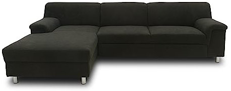 DOMO. collection Ecksofa Jamie, Sofa in L-Form, Couch, moderne Polsterecke, Eckcouch 251 x 150 x 72 cm (BxTxH), anthrazit