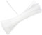 100 Pezzi Fascette Plastica Bianche Fascette Elettricista Cinghie per Cavi Fascette Cavi per pc/Audio/Computer/Scrivania Gestione del Cavo 3mm × 15cm