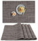 homEdge PVC-Platzdeckchen, rutschfest, hitzebeständig, waschbares Vinyl, Linen Gray, 4 Stück