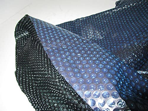 SPIRATO Solarnoppenfolie Oval 740 x 366 cm Blau/Schwarz Solarplane Pool Abdeckung