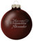 Deitert Weihnachtskugel mit Wunschtext Gravur, Ø 8cm, personalisierte Christbaumkugel aus Glas (glänzend), Individueller Weihnachtsbaumschmuck Namen oder Spruch, Mein erstes Weihnachten, Schoko