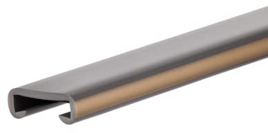 Quest Corrimano Listello per ringhiera PVC alla balaustra delle scale 40x8mm - Qualità e Stile - Grigio Scuro-Ottone