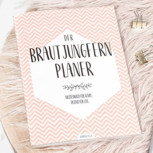 Planer mit Brautjungfer Aufgaben, Willst du meine Brautjungfer sein, Geschenk zum Fragen, Rosa, mit Tipps und Ideen