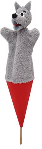 Marionette Handpuppe Tierhandpuppen Wolf 55 cm, Ideal für Puppentheatre und Rollenspiele, für Kinder Baby Jungen Mädchen