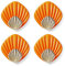 FAIREDEAR Haken selbstklebend,stanzfrei, starke Paste,4pcs Viskosehaken, Schalentyp, tragende Tür, Rückwand, Badezimmer, Küche, Schlüssel, keine Spur von Nagelpaste (orange)