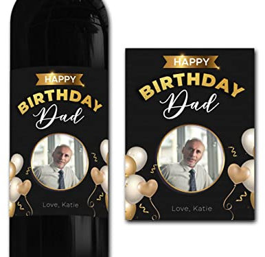 forefrontdesigns Personalised Photo Wine Bottle Label – Custom Wine Labels & Stickers for Bottles – Perfect for Weddings, Birthdays, Anniversaries & Special Events