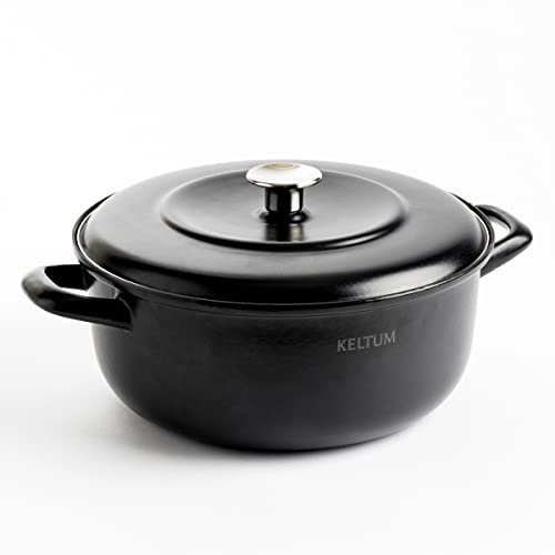 Keltum Dutch Oven emailliert, 5,3 l, Schwarz