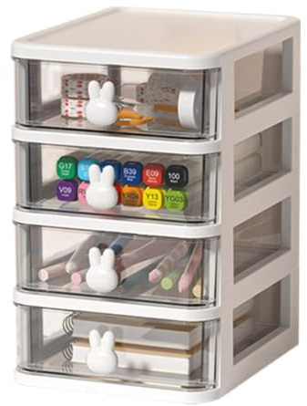 Eastuy Schreibtisch Organizer Mit Schubladen, Transparent Schubladenbox Multifunktionaler Kosmetik Organizer Büro Organizer Kosmetik Aufbewahrungsbox Für Schmuck, Haarschmuck, Bastelbedarf