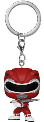 Funko Pop! Keychain: Mighty Morphin Power Rangers 30th - Red Ranger - Power Rangers TV - Mini-Figurine en Vinyle à Collectionner Porte-clés Fantaisie - Cadeau de Noël - Idée de Cadeau - TV Fans