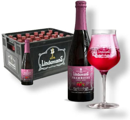 24 x 0,25l Lindemans Framboise - fruchtiges Lambic- Bier aus Belgien