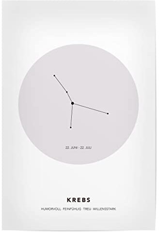 artboxONE Poster 60x40 cm Galaxy Das Sternbild Krebs - Bild Sternzeichen horoskop Eigenschaften Krebs