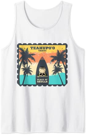 Tahiti Surf Palmiers Cadeau Plage Mer Polynésie Teahupoo Débardeur