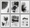 BLCKART Vacay Vibes Wandbilder Wohnzimmer Poster Set Schwarz Weiß Monochrome Wanddeko Bilder Schlafzimmer Deko Büro (6x DIN A4 (21 x 29,7cm))