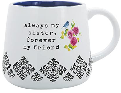 Pavilion Gift Company - Tasse en grès de 532 ml, cadeau de fête des mères, tasse à café pour sœur ou amie, 1 pièce