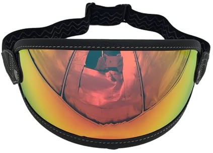 EVURU Motorcycle Helmet Mirror Visor For Biltwell for Gringo for BELL for RUBY Helmets Goggles Retro Motorcycle Helmets Bubble Shield Lens Windshield Sunglasses Accessories (Color : 4)